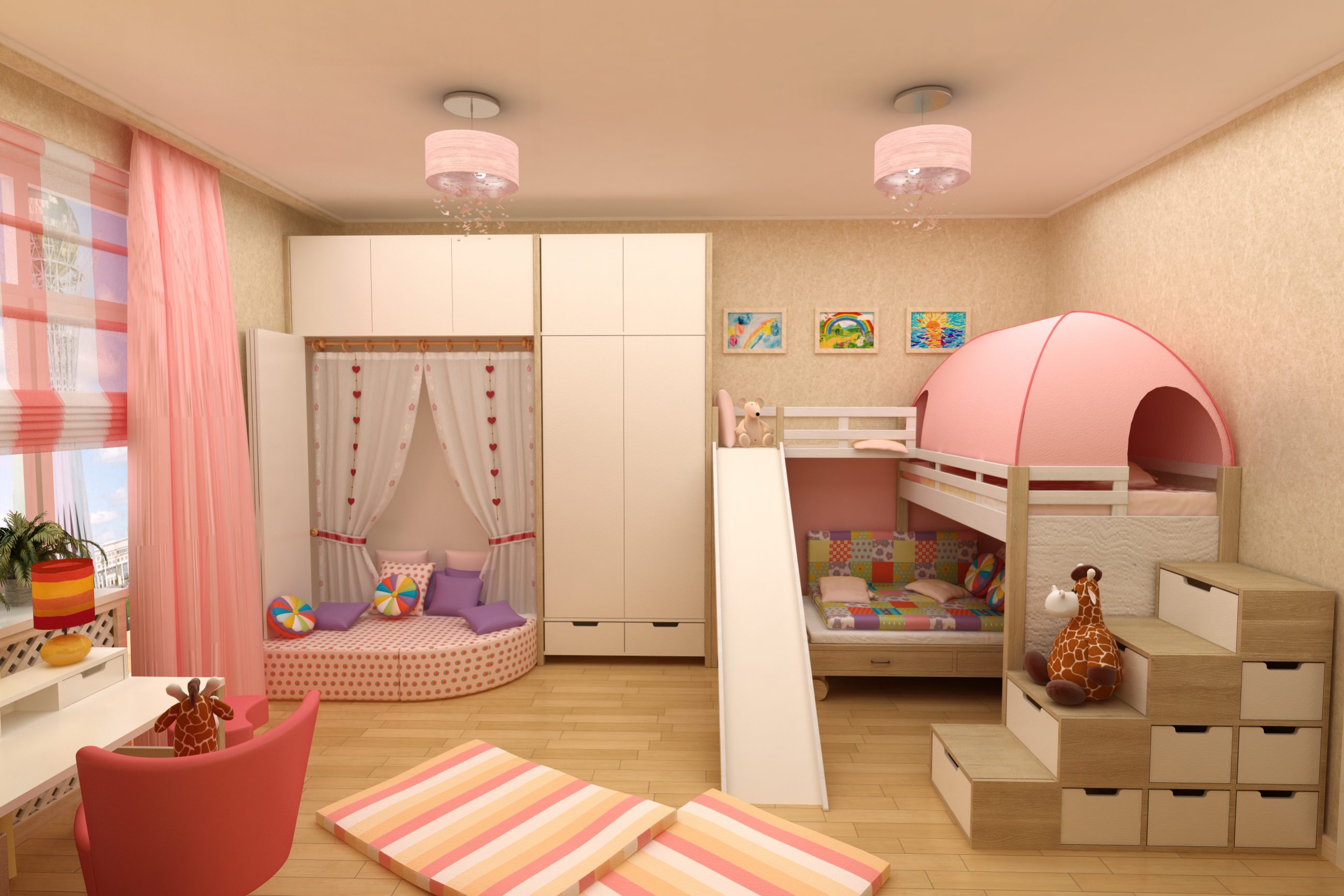 ตกแต่งห้องนอนเด็ก สดใสน่ารักเสริมพัฒนาการ