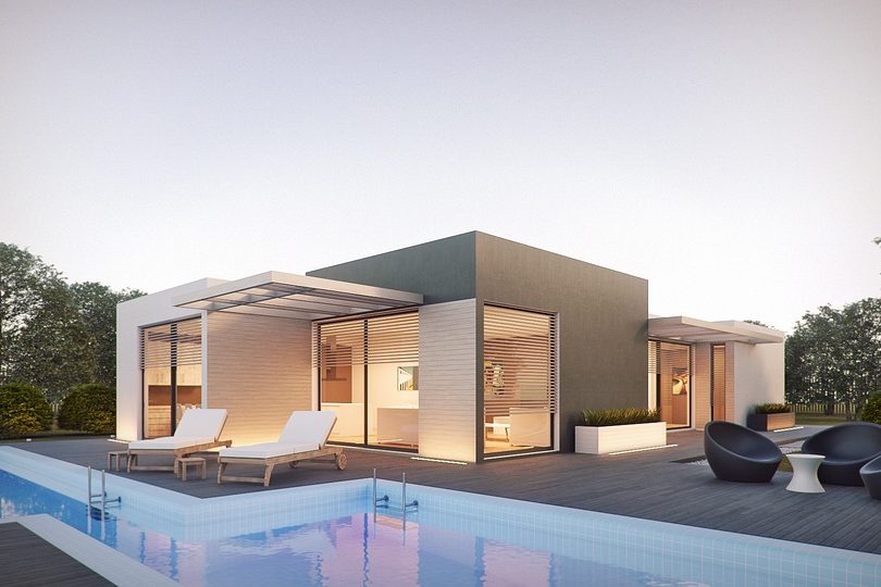 สระว่ายน้ำสวยๆหน้าบ้าน